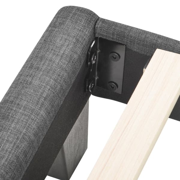 Rootz dobbeltseng med hovedgærde - Grå dobbeltseng - Polstret sengegavl - Pocket Springmadras - 146L x 208W x 111H cm