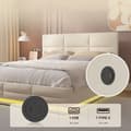 Pikkukuva 5 / 10: Rootz Modern Bed - Säilytyssänky - LED-sänky - USB-lataus - Velvet Comfort - 208,5 cm x 144 cm x 105-115 cm