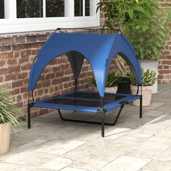 Rootz Outdoor -koiran sänky - Lemmikkien sänky - Viilentävä koiransänky - UV-säteilyä kestävä katto - 91 cm x 76 cm x 89 cm