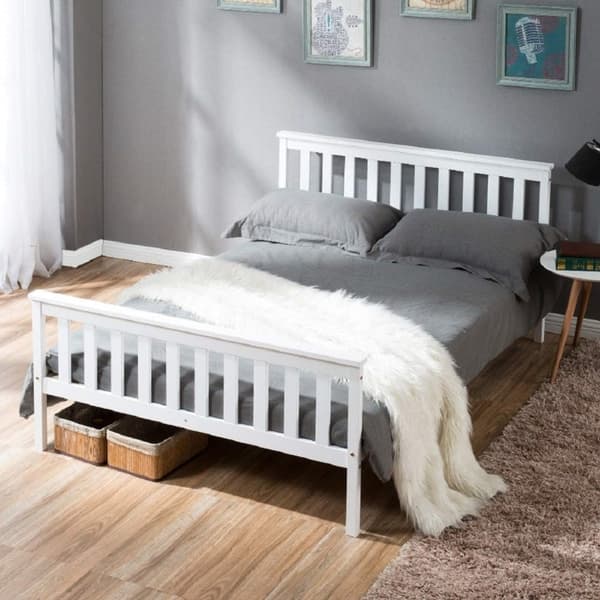 Rootzin puinen sängynrunko - Tyylikäs sänky - Tukeva sänky - Suuri kantavuus - 148L x 208L x 82K cm