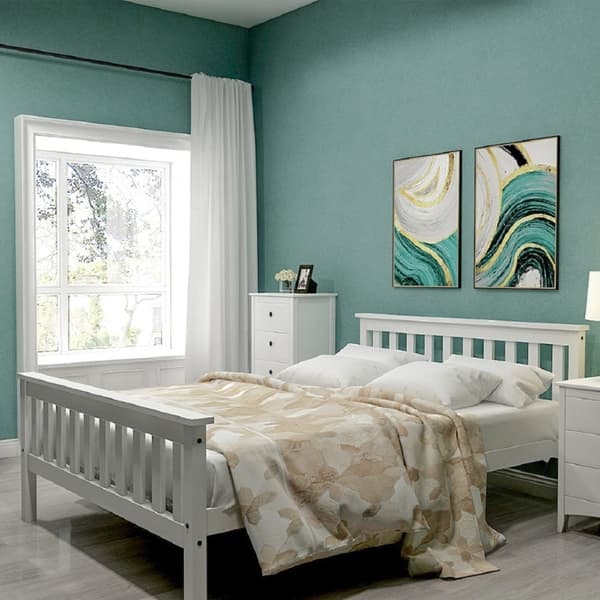 Rootzin puinen sängynrunko - Tyylikäs sänky - Tukeva sänky - Suuri kantavuus - 148L x 208L x 82K cm