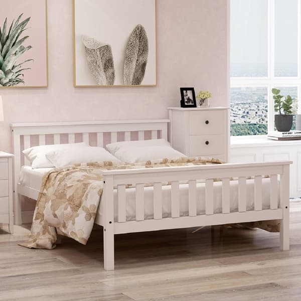 Rootzin puinen sängynrunko - Tyylikäs sänky - Tukeva sänky - Suuri kantavuus - 148L x 208L x 82K cm
