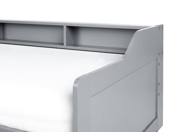 Sovesofa i gråt fyrretræ 90 x 200 cm ekstraseng med lamelbund daybed Skandinavisk stil