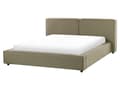 Miniatyrbillede 1 af 11: Seng Grøn Polyester 160 x 200 cm Moderne Dobbeltseng Høj Sengegavl To Mands Seng Minimalistisk Design Familieseng