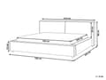 Miniatyrbillede 3 af 11: Seng Brun Polyester 160 x 200 cm Moderne Dobbeltseng Høj Sengegavl To Mands Seng Minimalistisk Design Familieseng
