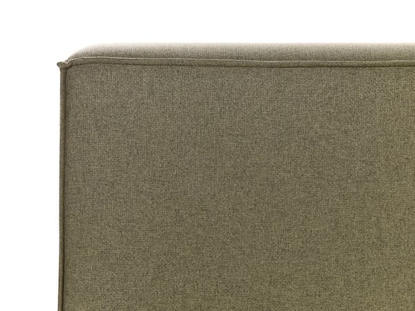 Seng Grøn Polyester 180 x 200 cm Moderne Dobbeltseng Høj Sengegavl To Mands Seng Minimalistisk Design Familieseng