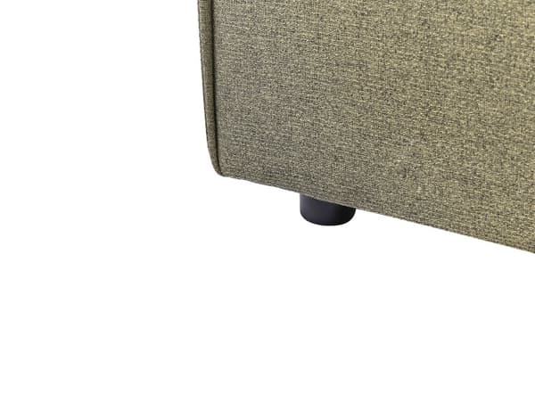 Seng Grøn Polyester 180 x 200 cm Moderne Dobbeltseng Høj Sengegavl To Mands Seng Minimalistisk Design Familieseng