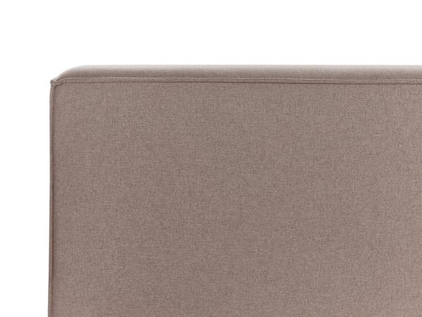 Dobbeltseng Lysebrun Stoff 160 x 200 cm Lamellbunn Sengegavl Moderne design Soverom Sengeramme