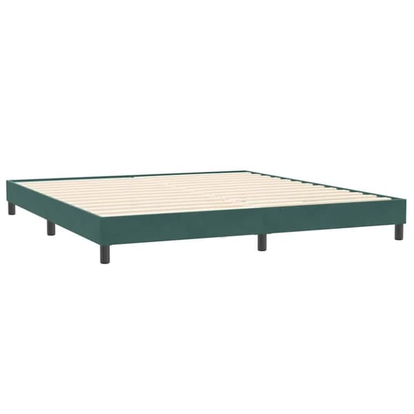 Sängram utan madrass mörkgrön 200x210 cm sammet