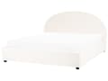 Miniatyrbilde 4 av 11: Seng Oppbevaringsseng Off-White Boucle 180 x 200 cm Minimalistisk Retro Design Oppbevaring