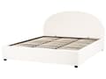 Miniatyrbilde 5 av 11: Seng Oppbevaringsseng Off-White Boucle 180 x 200 cm Minimalistisk Retro Design Oppbevaring