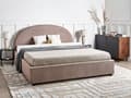 Miniatyrbilde 2 av 11: Seng Oppbevaringsseng Taupe Boucle 180 x 200 cm Minimalistisk Retro Design Oppbevaring