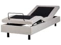 Miniatyrbilde 1 av 11: Elektrisk seng Beige Polyester 80 x 200 cm Fjernkontroll Justerbar Uten Sengegavl