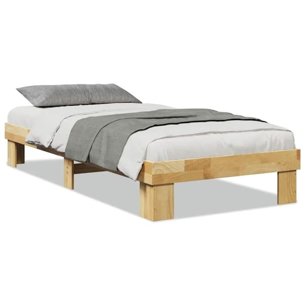 vidaXL Sengeramme uten Madrass 75x190 cm Heltre Eik