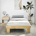 Miniatyrbilde 5 av 11: vidaXL Sengeramme uten Madrass 75x190 cm Heltre Eik