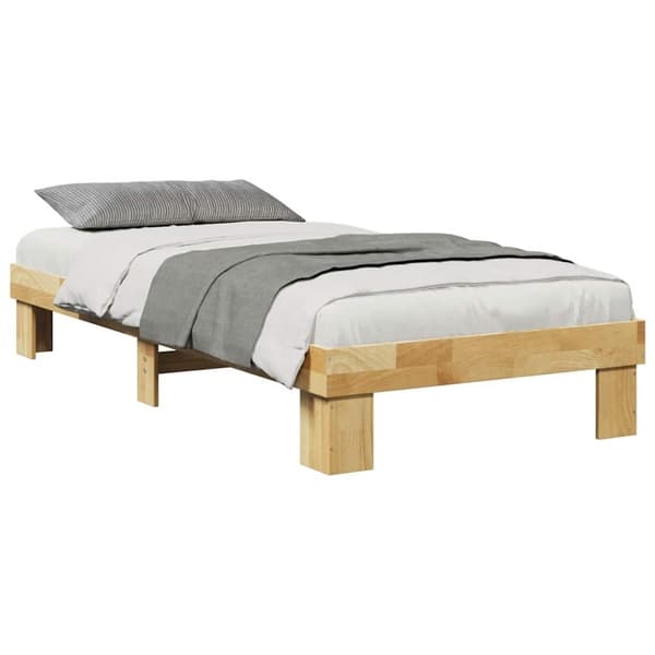 vidaXL Sengeramme uten Madrass 75x190 cm Heltre Eik