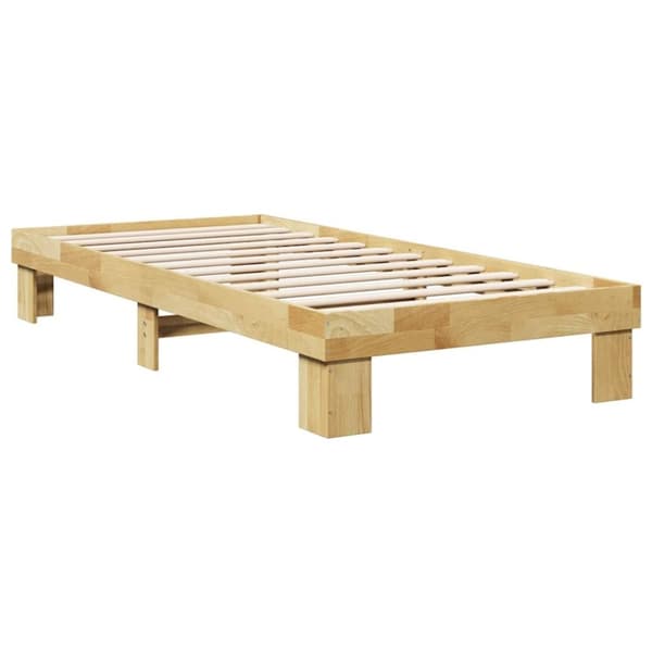 vidaXL Sengeramme uten Madrass 75x190 cm Heltre Eik