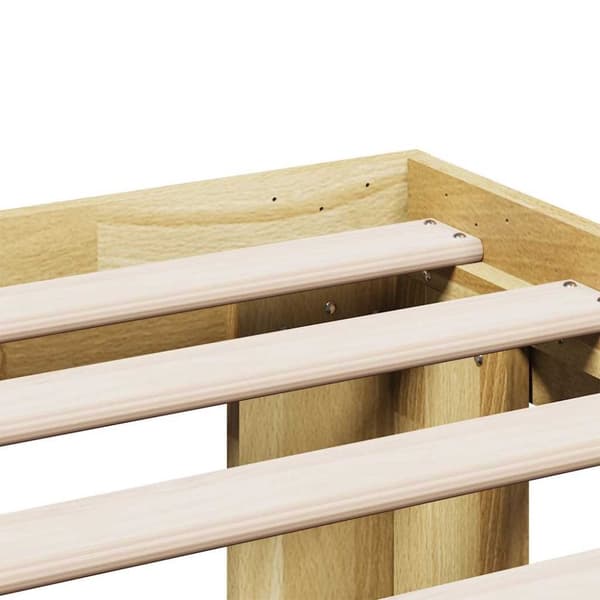 vidaXL Sengeramme uten Madrass 75x190 cm Heltre Eik