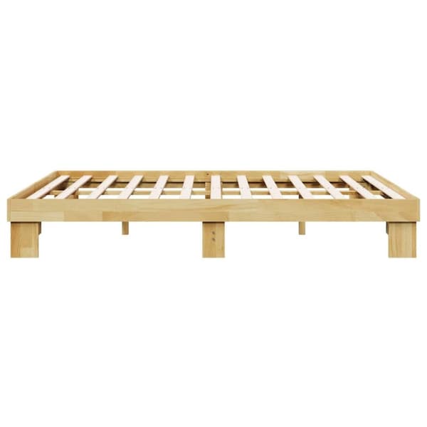 vidaXL Sengeramme uten Madrass 135x190 cm Heltre Eik