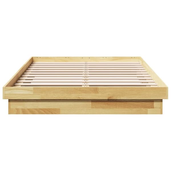 vidaXL Sengeramme uden madras 120x200 cm Massivt træ Eg
