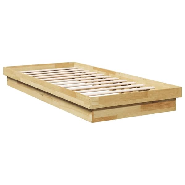 vidaXL Sengeramme Uten Madrass 90x200 cm Helt Eik