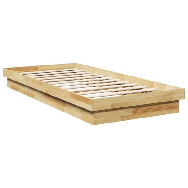 vidaXL Sengeramme Uten Madrass 90x200 cm Helt Eik