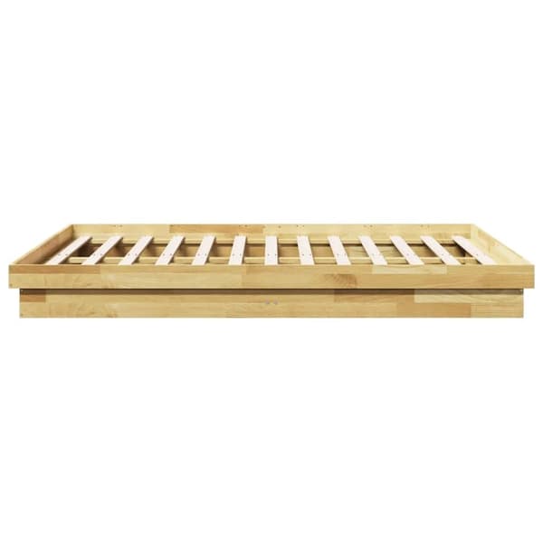 vidaXL Sengeramme uden madras 150x200 cm Massivt træ Eg