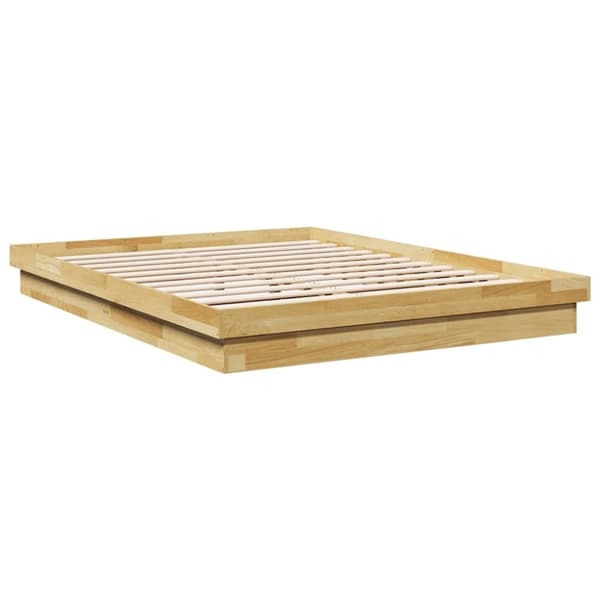 vidaXL Sängynrunko ilman patjaa 135x190 cm massiivipuutammea