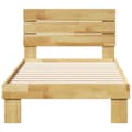 Miniatyrbilde 7 av 11: vidaXL Sengeramme med sengegavl uten madrass 75x190 cm Heltre Eik