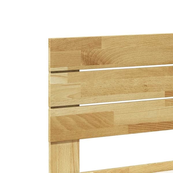 vidaXL Sengeramme med sengegavl uten madrass 75x190 cm Heltre Eik