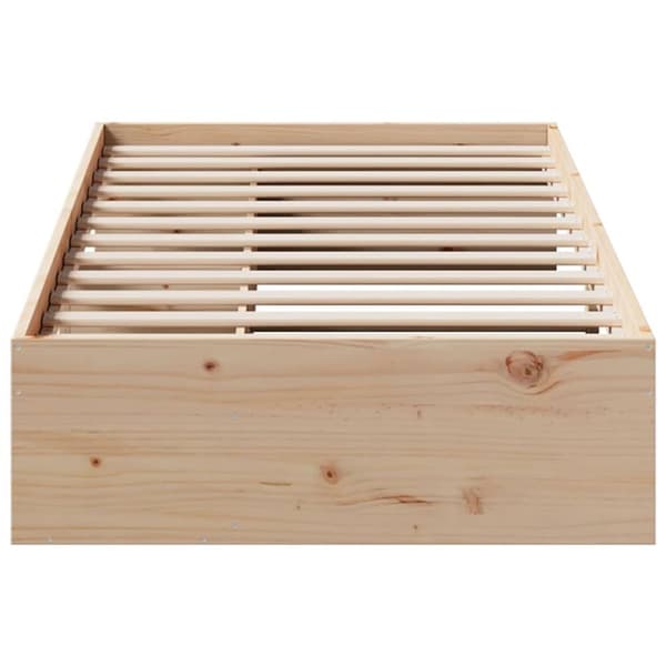 vidaXL Päiväsänky ilman patjaa 75x190 cm massiivipuumäntyä