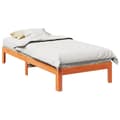 Miniatyrbilde 2 av 11: vidaXL Sengeramme uten madrass voksbrun 90x200 cm heltre furu