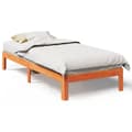 Miniatyrbilde 1 av 11: vidaXL Sengeramme uten madrass voksbrun 90x200 cm heltre furu