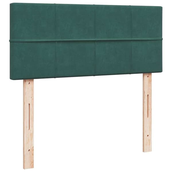 vidaXL Ottoman sängram med madrass mörkgrön 120x200 cm sammet
