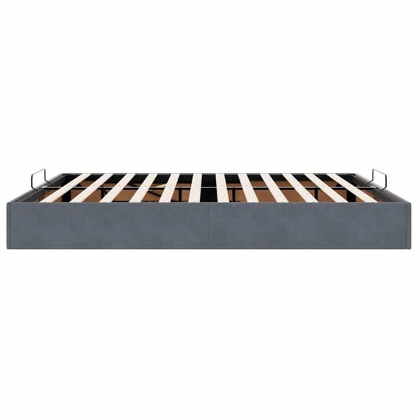 vidaXL Ottoman sengeramme uten madrass mørkegrå 200x200 cm fløyel