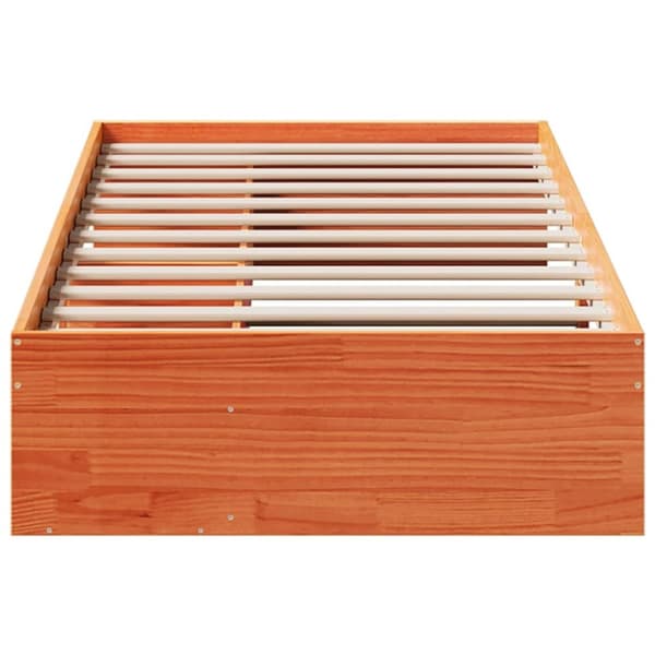 vidaXL Dagseng uten madrass voksbrun 90x190 cm heltre furu