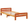 Miniatyrbilde 6 av 11: vidaXL Sengeramme uten madrass voksbrun 90x200 cm heltre furu