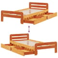 Miniatyrbilde 10 av 11: vidaXL Sengeramme uten madrass voksbrun 90x200 cm heltre furu