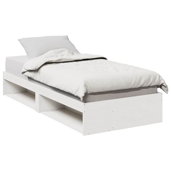 vidaXL Vuodesohva ilman patjaa valkoinen 90x190 cm täysi mänty