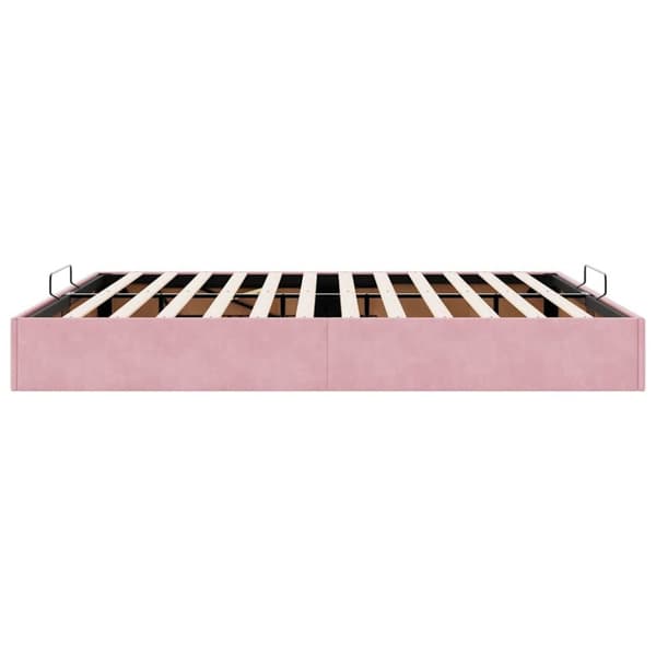 vidaXL Ottomaanien sängyn runko ilman patjaa pinkki 200x200 cm sametti