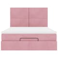 Pikkukuva 8 / 11: vidaXL Ottomaanisänky patjoineen pinkki 140x190cm sametti
