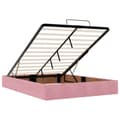 Pikkukuva 11 / 11: vidaXL Ottomaanisänky patjoineen pinkki 140x190cm sametti
