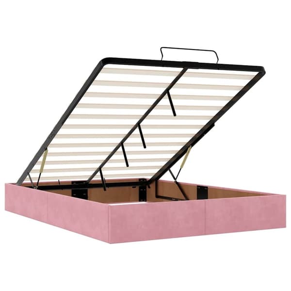 vidaXL Ottomaanisänky patjoineen pinkki 140x190cm sametti