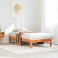 Miniatyrbilde 5 av 11: vidaXL Sengeramme uten madrass voksbrun 80x200 cm heltre furu
