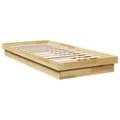 Miniatyrbilde 8 av 11: vidaXL Sengeramme Uten Madrass 75x190 cm Helt Eik