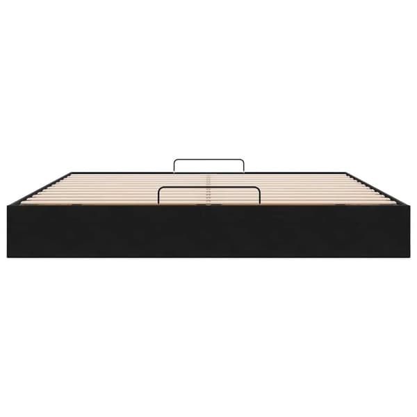 vidaXL Ottomaanien sängyn runko ilman patjaa musta 200x200 cm sametti