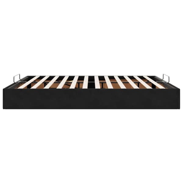 vidaXL Ottomaanien sängyn runko ilman patjaa musta 200x200 cm sametti
