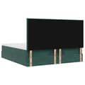 Miniatyrbilde 10 av 11: vidaXL Ottoman sengeramme med madrasser mørkegrønn 160x200cm fløyel