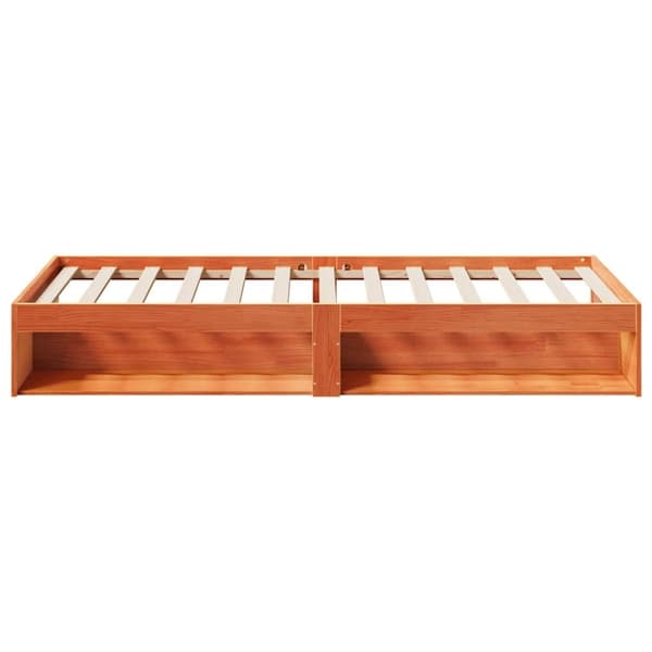 vidaXL daybed uden madras 100x200 cm massivt fyrretræ gyldenbrun