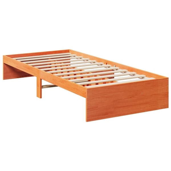 vidaXL daybed uden madras 100x200 cm massivt fyrretræ gyldenbrun
